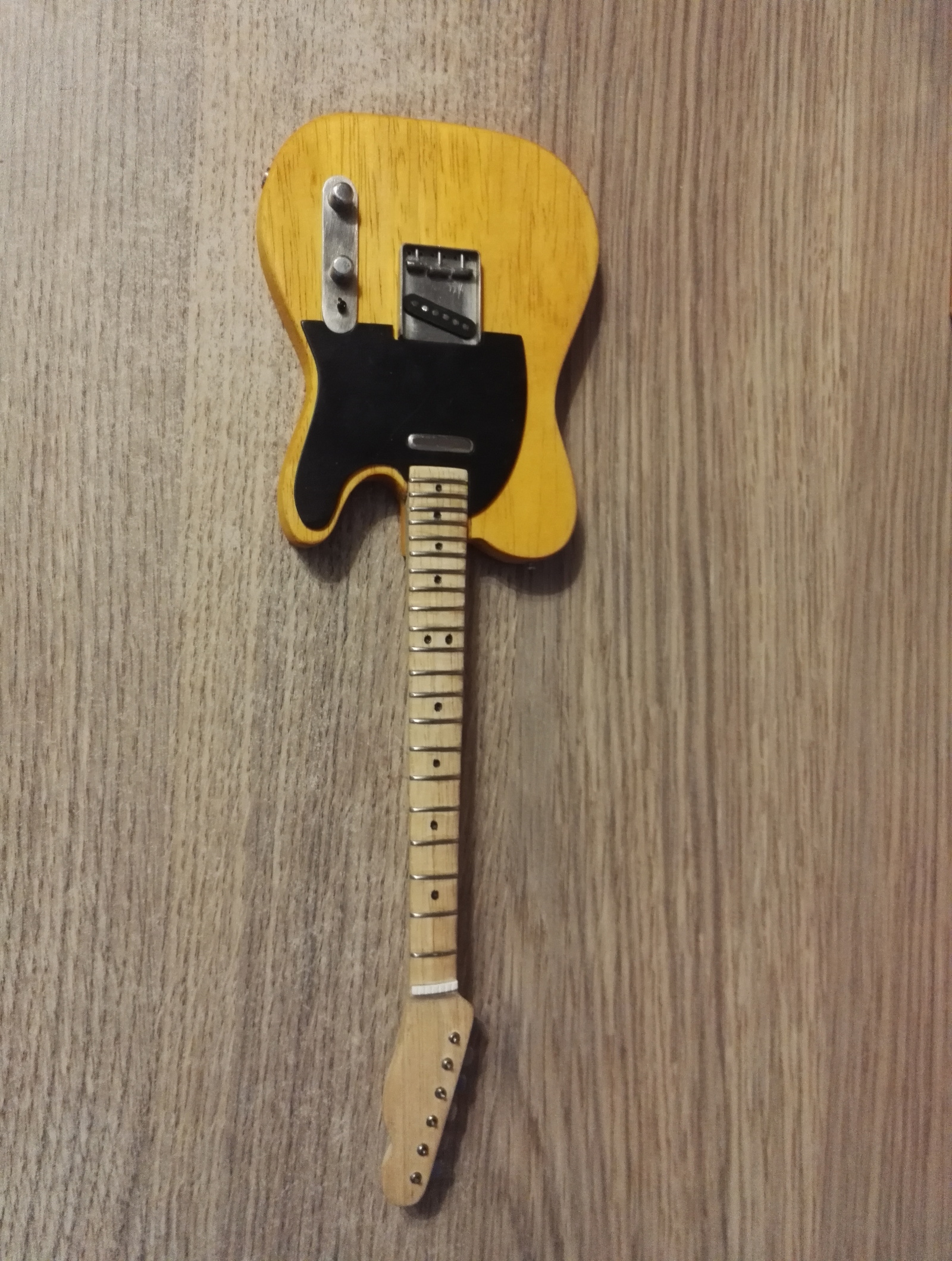 Miniature Telecaster 1:4 - My, With your own hands, Guitar, Electric guitar, Miniature, Longpost, Images, The photo, Needlework with process