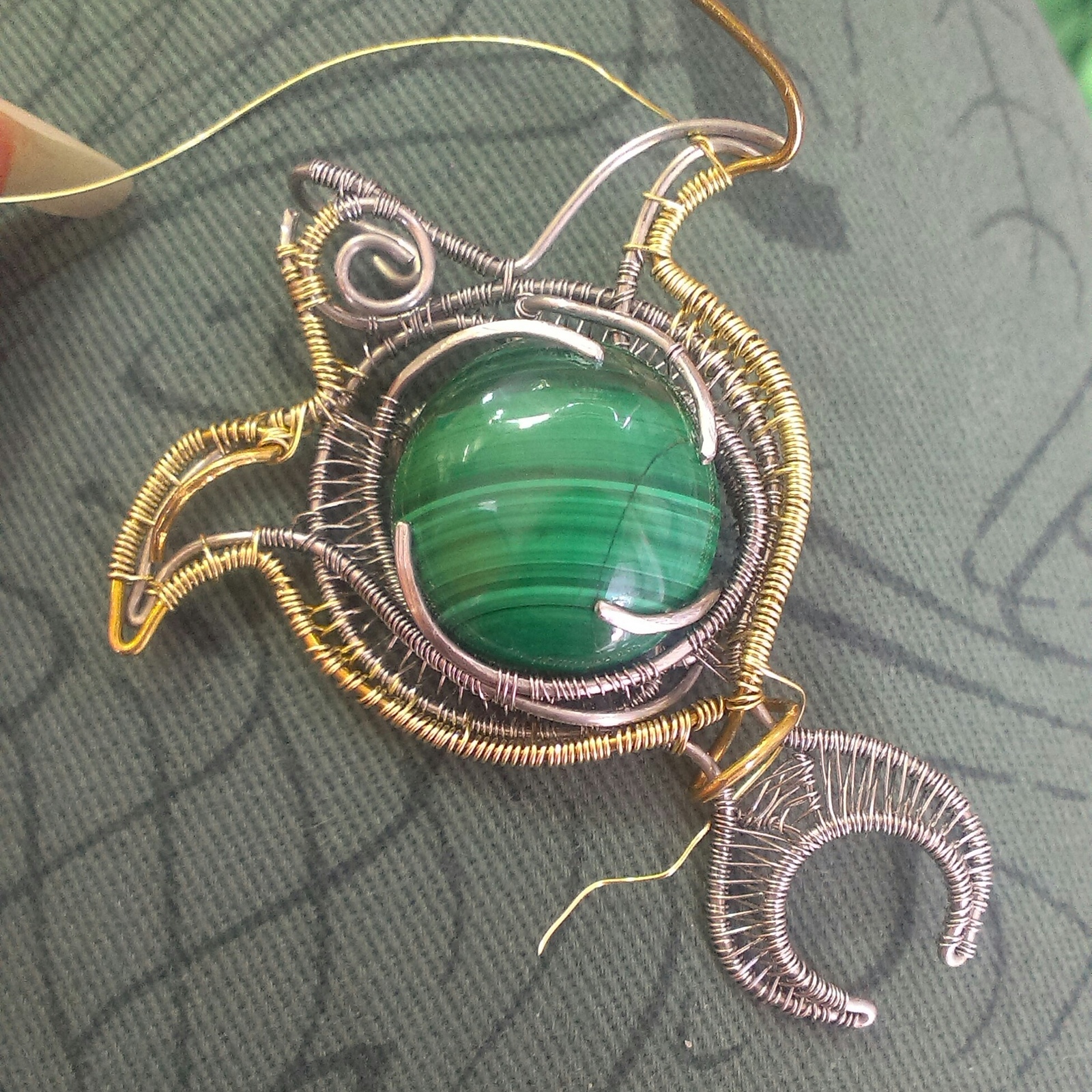 Pendants - My, Decoration, Wire wrap, Wire jewelry, Jewelry with stones, With your own hands, Longpost