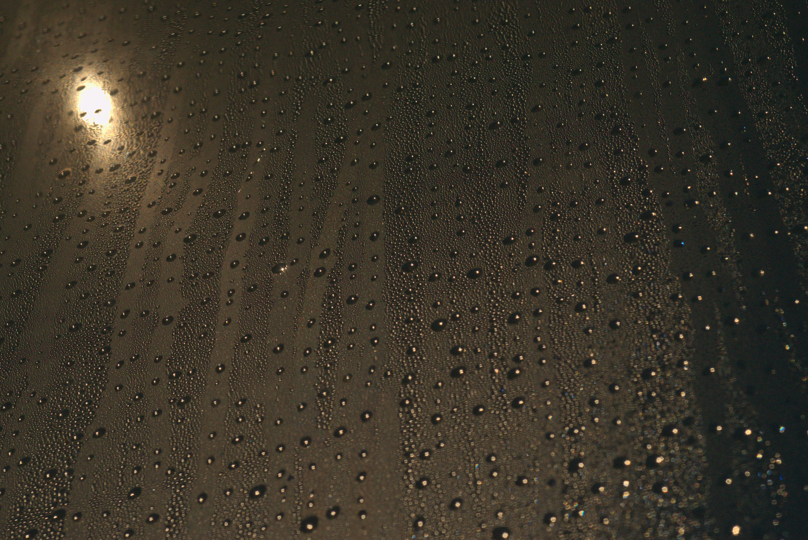 Drops on the window... - My, Window, Drops, Night shooting, moon, Color, Longpost