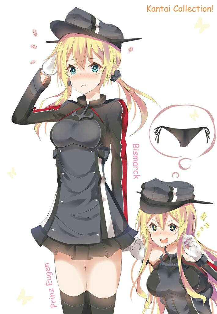 У каждого свои фетиши - Kantai Collection, Prinz Eugen, Bismarck, Панцу, Фан-Арт