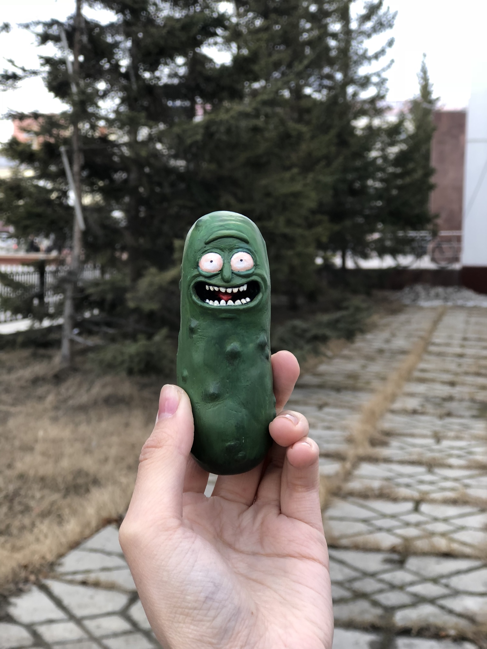 Pickle Rick - My, Rick gherkin, , Rick and Morty, , Polymer clay, Handmade, Video, Longpost