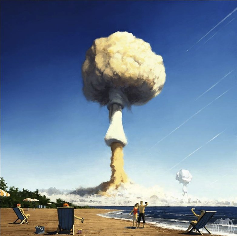 Selfie - Selfie, Nuclear explosion, Drawing, Alex andreev, Art