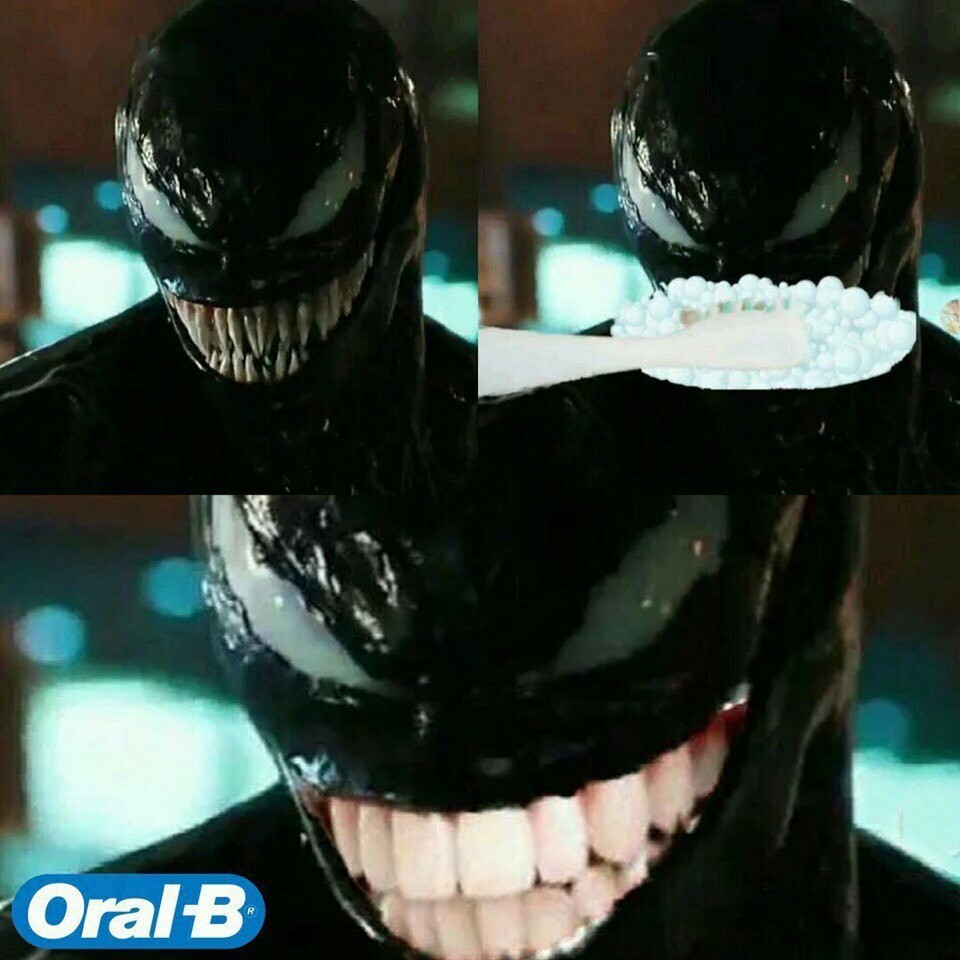 God, why am I doing this? - Venom, Oral-b, Images