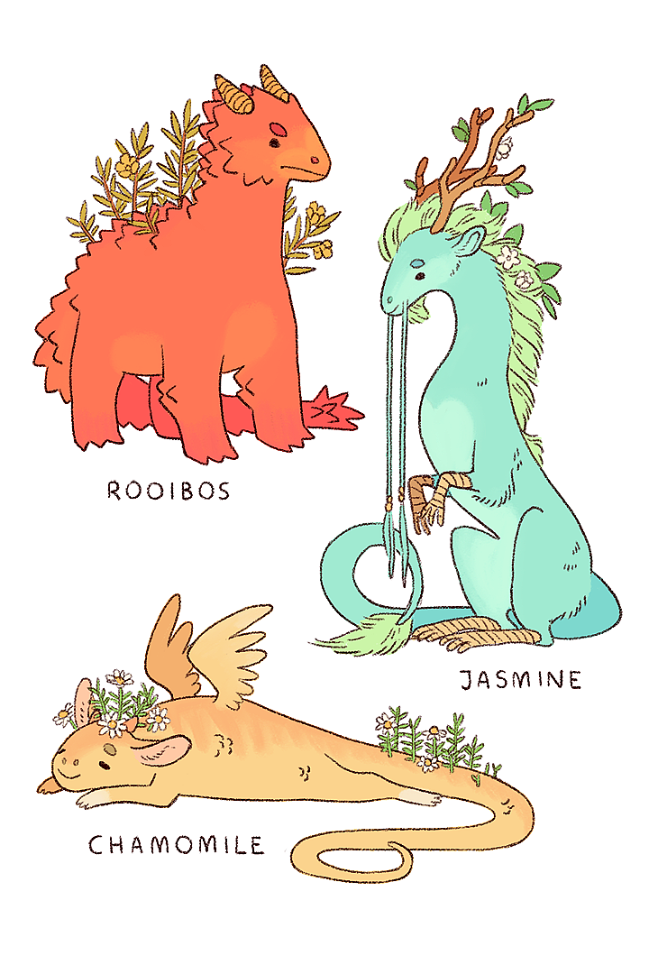 Tea Dragons. - The Dragon, Tea, Drawing, Milota, Longpost