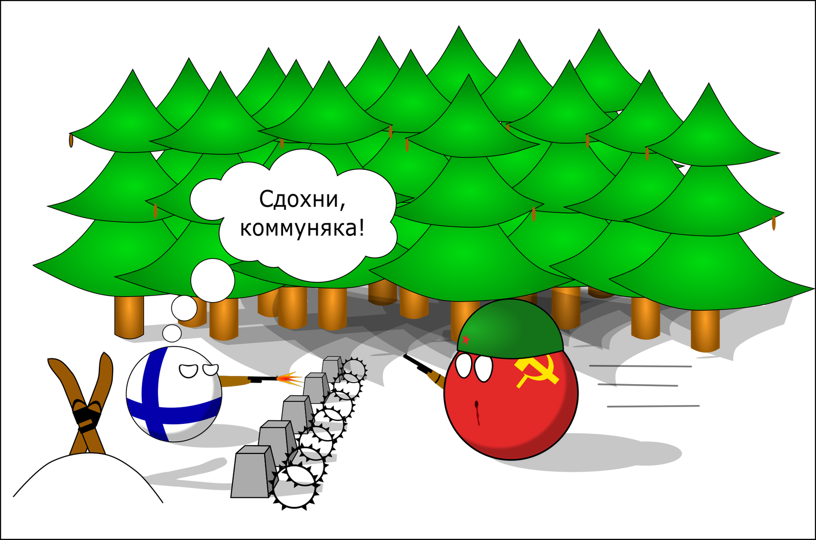 Немного Советско-Финской войны - Моё, Countryballs, Комиксы, История, Длиннопост