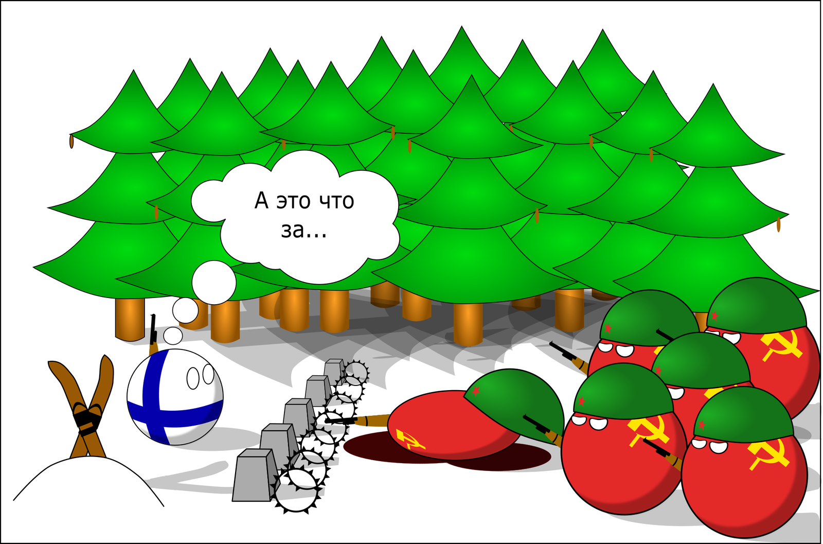 Немного Советско-Финской войны - Моё, Countryballs, Комиксы, История, Длиннопост