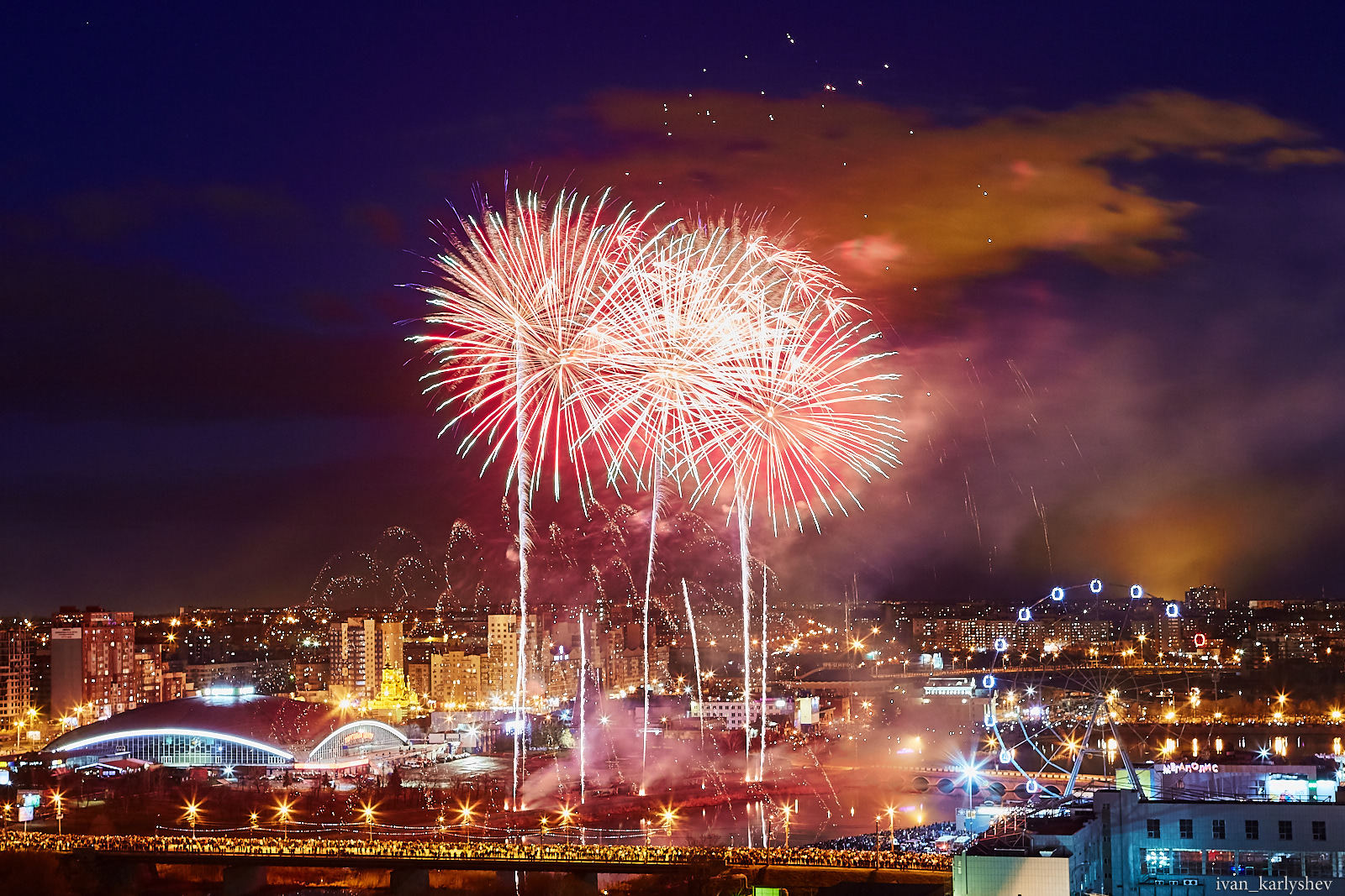 Fireworks in Chelyabinsk on May 9 - My, Firework, Longpost, Chelyabinsk, May 9, 2018, May 9 - Victory Day