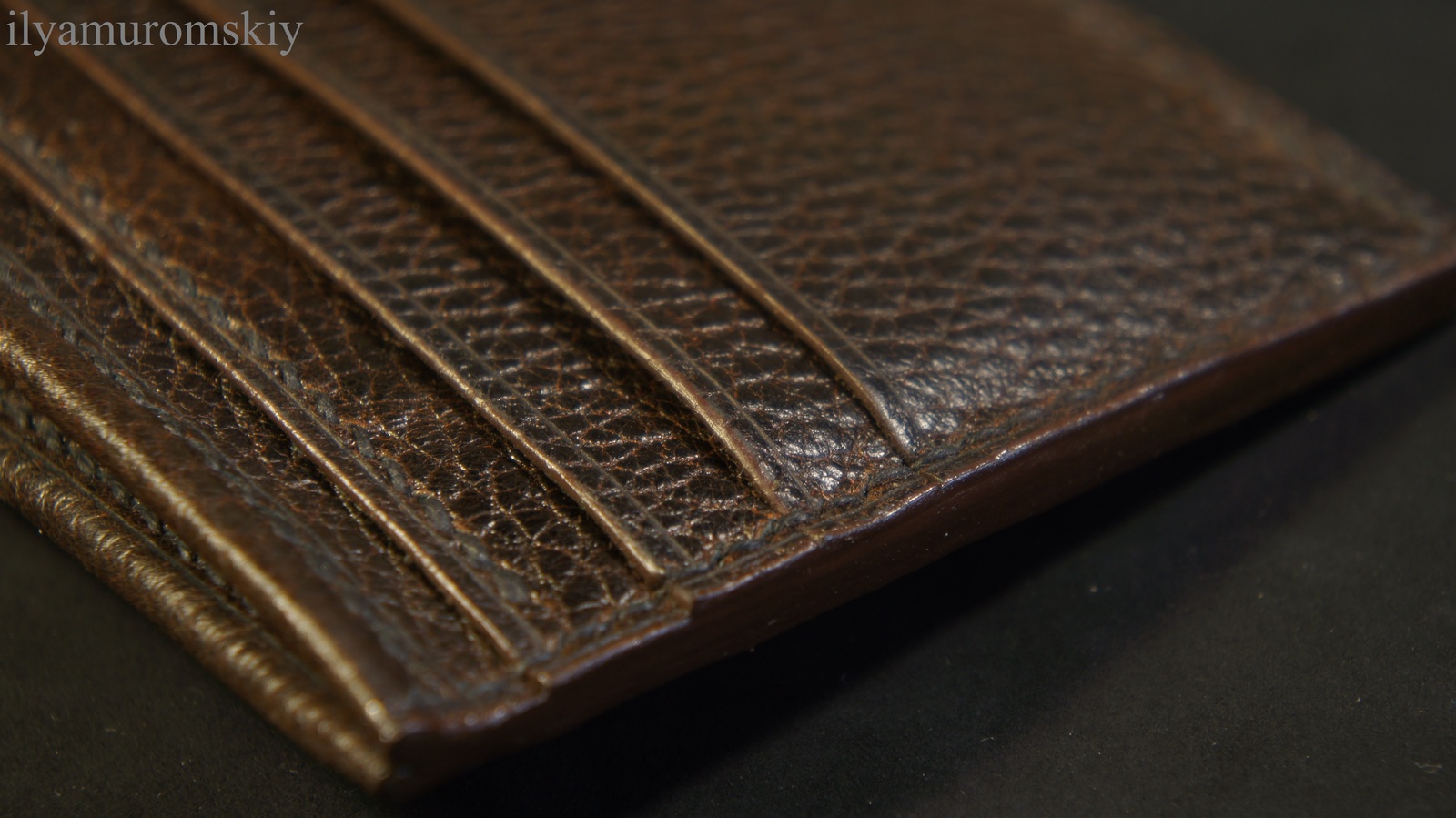 Skin work. Classic wallet. - My, My, Leather, Handmade, Wallet, Needlework without process, Longpost, Ilyamuromskiy