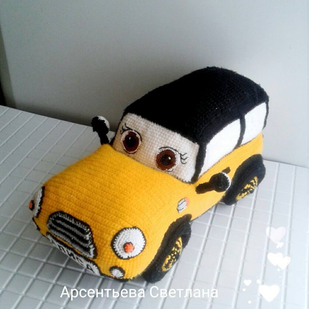 minicooper) - My, Amigurumi, Needlework without process, Crochet, Author's toy, Knitted toys, , Handmade, Longpost, Car