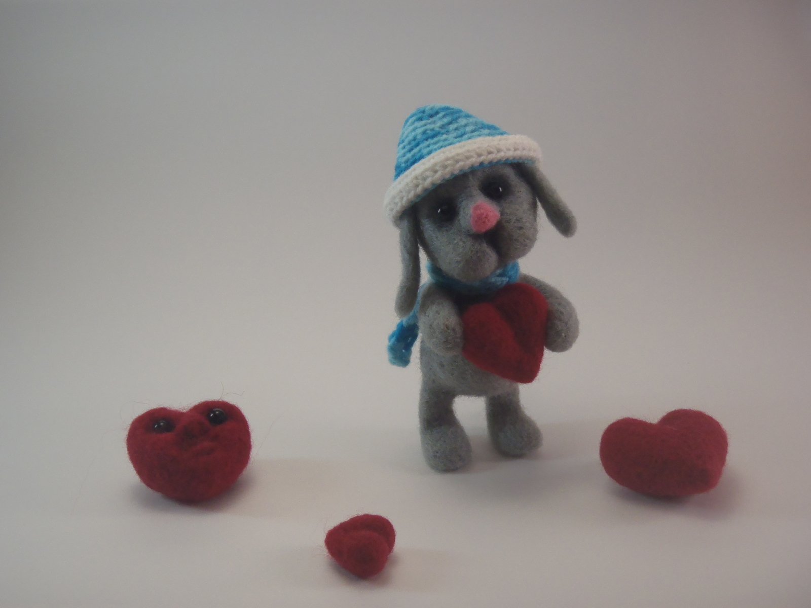 -Hare? - Hare, hare... - My, Dry felting, Handmade, Needlework without process, Hare, Presents, Longpost