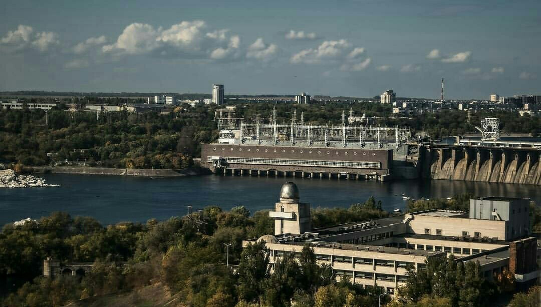 Dam - My, Landscape, River, The photo, Zaporizhzhia, Dam