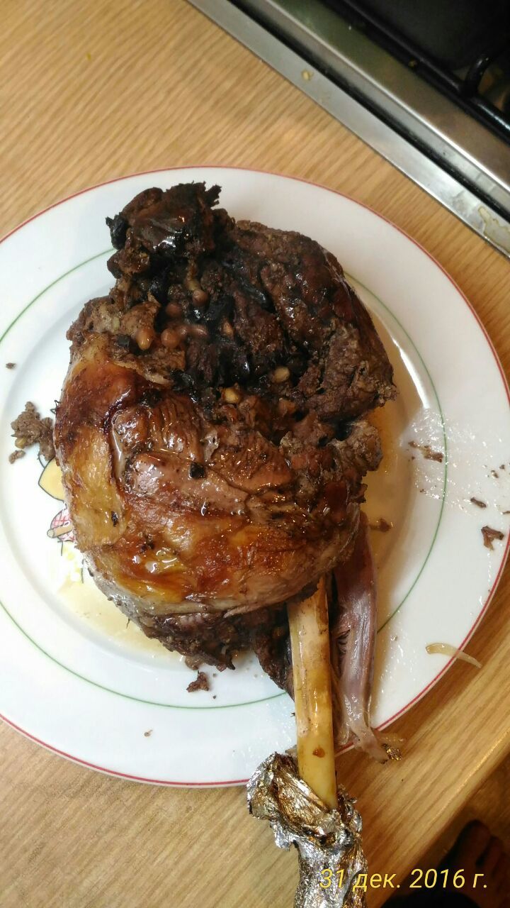 Baked lamb - My, Mutton, Food, Festive table, Baking, Longpost