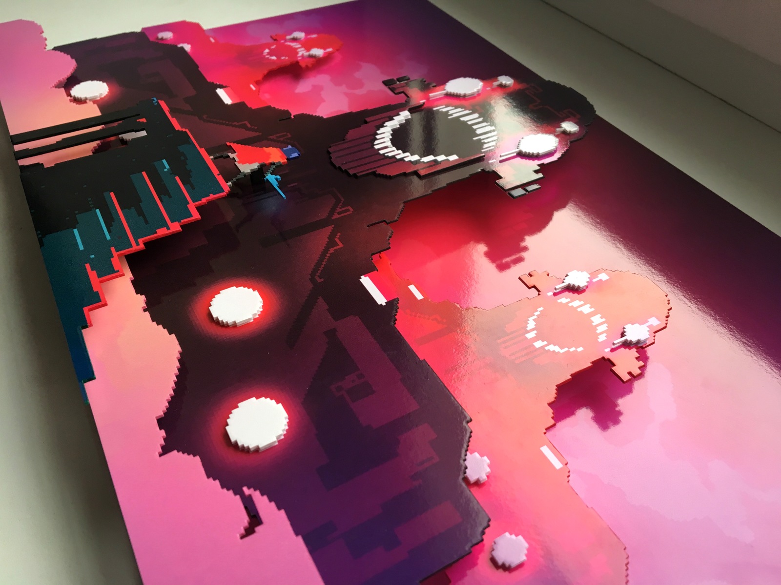 Diorama on the game hyper light drifter - My, Diorama, Handmade, With your own hands, Painting, Hyper Light Drifter, , 3D, Longpost