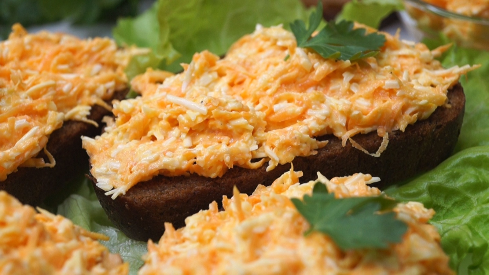 Appetizer spread of carrots and cheese - My, Snack, , Recipe, Video recipe, Video, Food