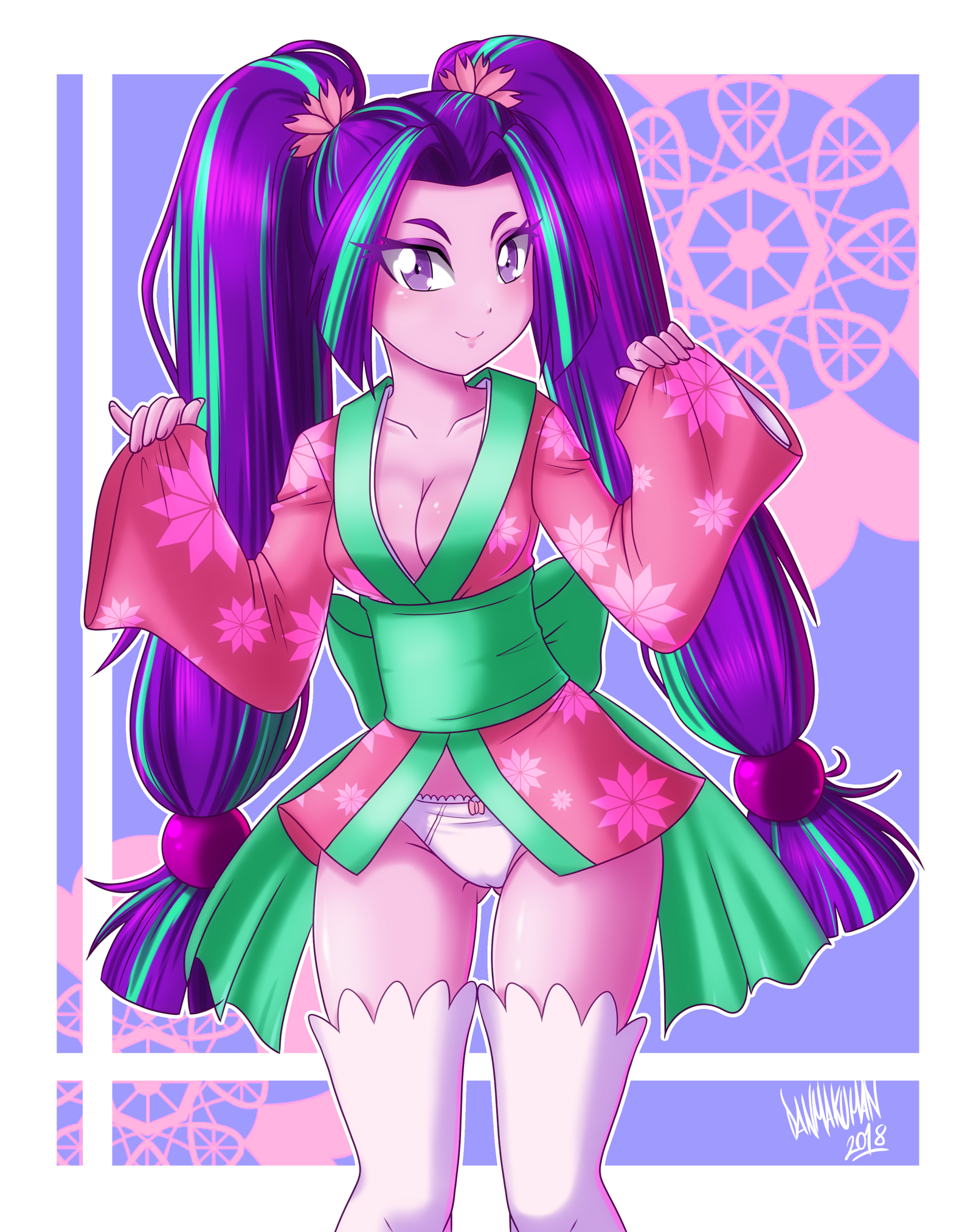 Aria's yukata - My little pony, Equestria girls, Aria blaze, MLP Edge, Danmakuman