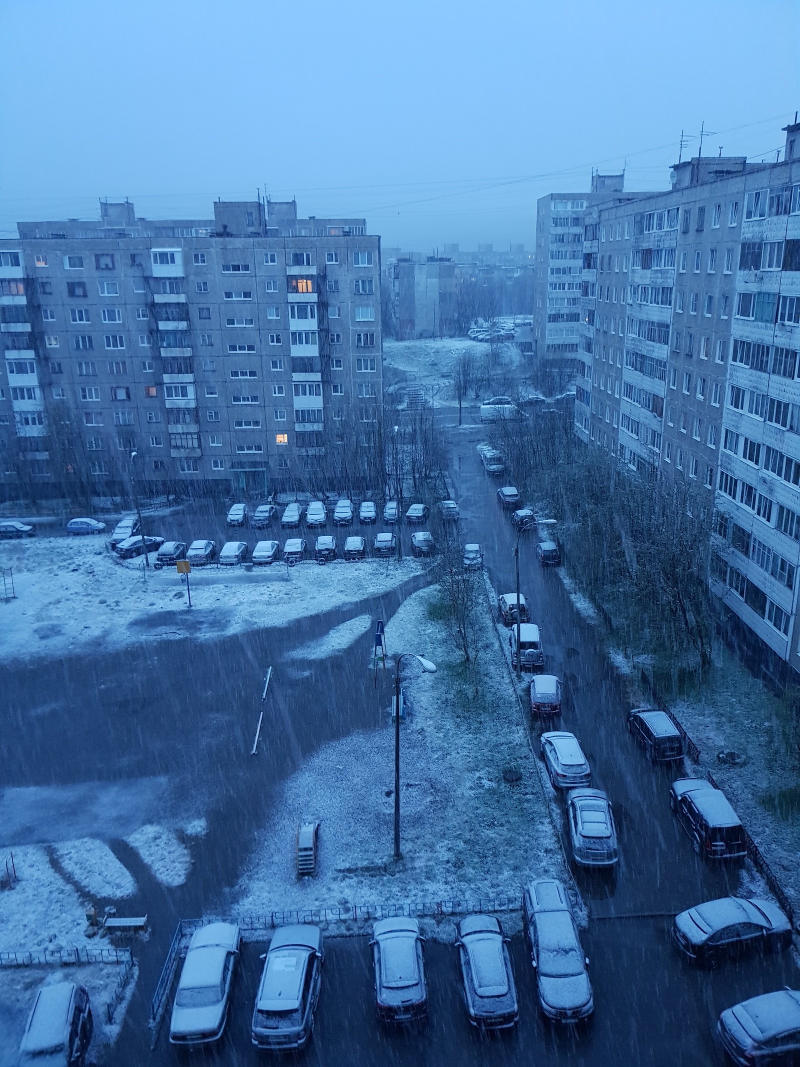 Snow Murmansk - My, Murmansk, Spring, Snow, May, Cold