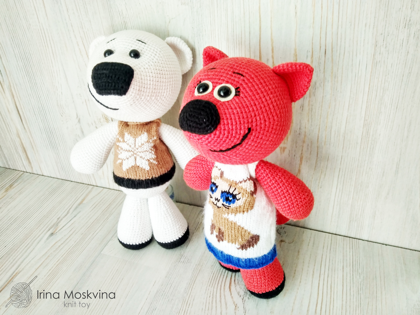 Knitted toys (based on m / f Mi-be-bears) - My, Handmade, Needlework without process, , Cartoon characters, Crochet, Longpost, Mi-Mi-Bears (animated series)