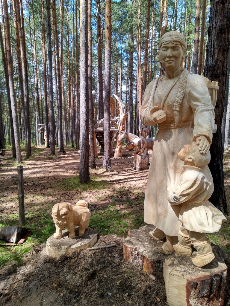 Lukomorye 2018 - Festival of Wooden Sculptures - My, Lukomorye, Wood sculpture, Irkutsk, The festival, Art, Animals, Holidays, Nature, Longpost