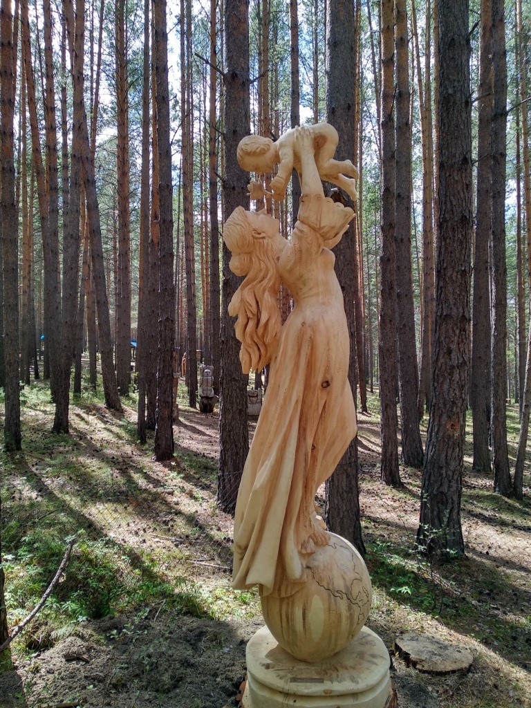 Lukomorye 2018 - Festival of Wooden Sculptures - My, Lukomorye, Wood sculpture, Irkutsk, The festival, Art, Animals, Holidays, Nature, Longpost