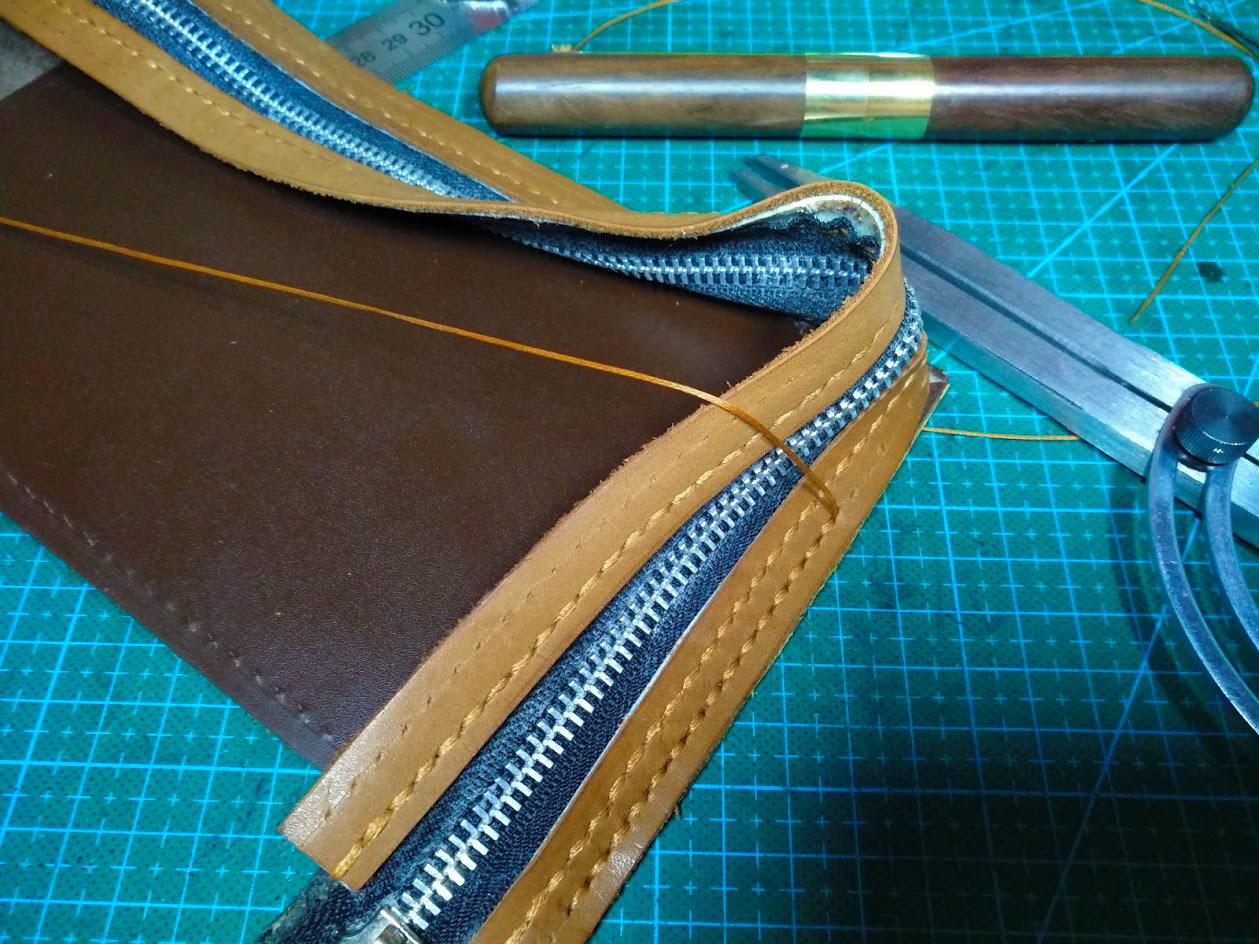 Clutch purse. - My, Leather craft, Rukozhop, Clutch, Longpost