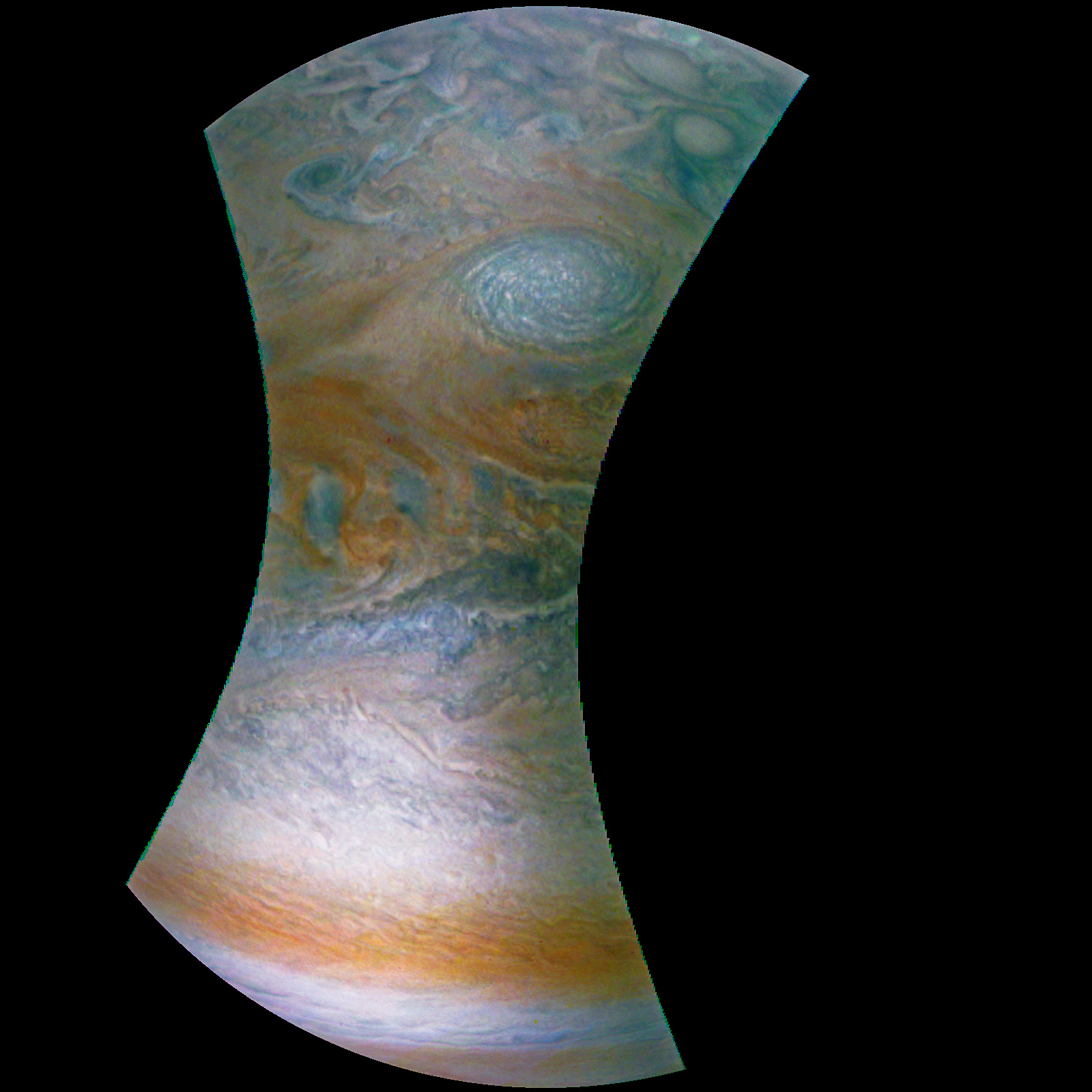 Another shot of Jupiter's atmosphere - Astronomy, Astrophysics, Jupiter, Juno, Planet, Copy-paste