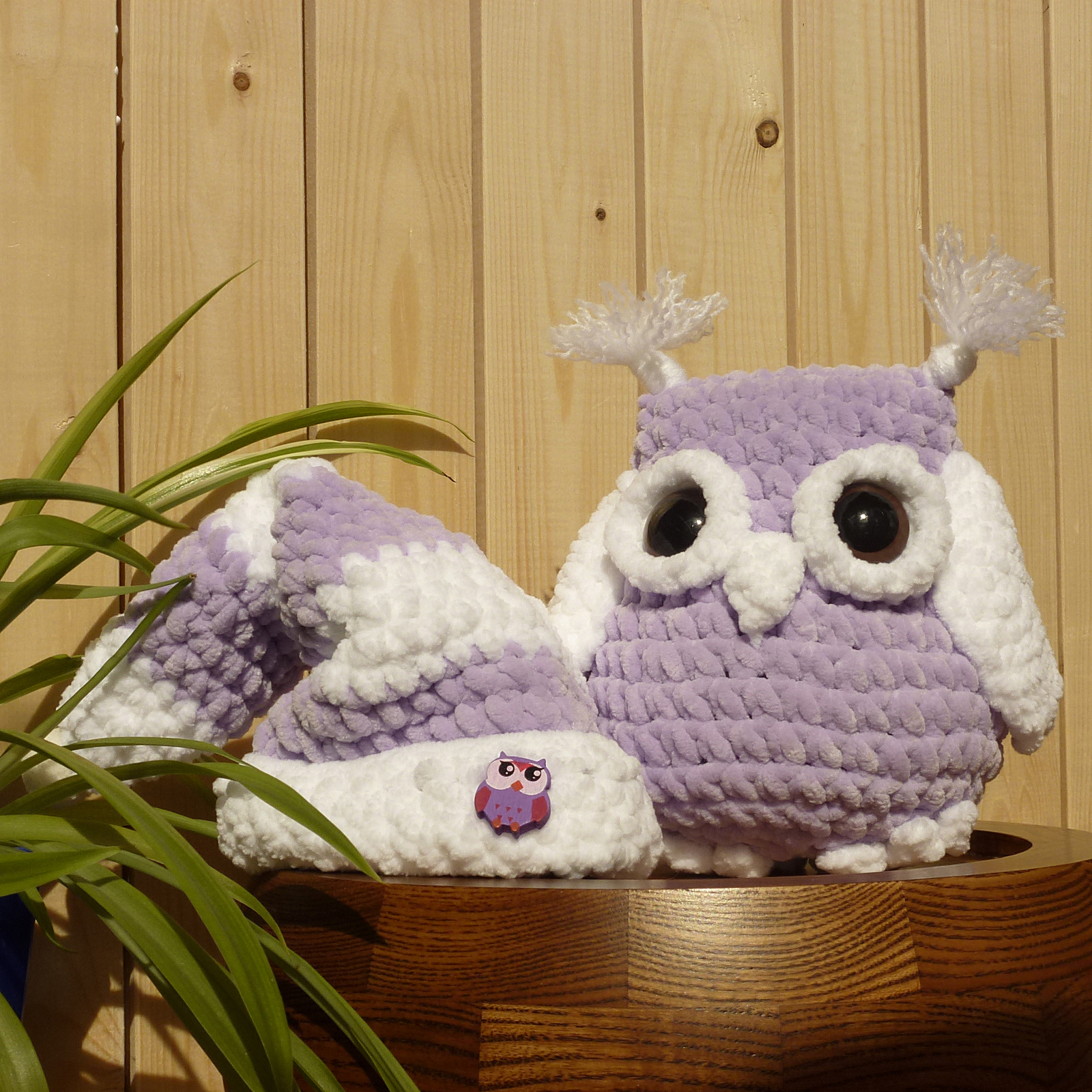 I want an owl! - My, Owl, Needleworkers give, Amigurumi, Needlework without process, Author's toy, Longpost