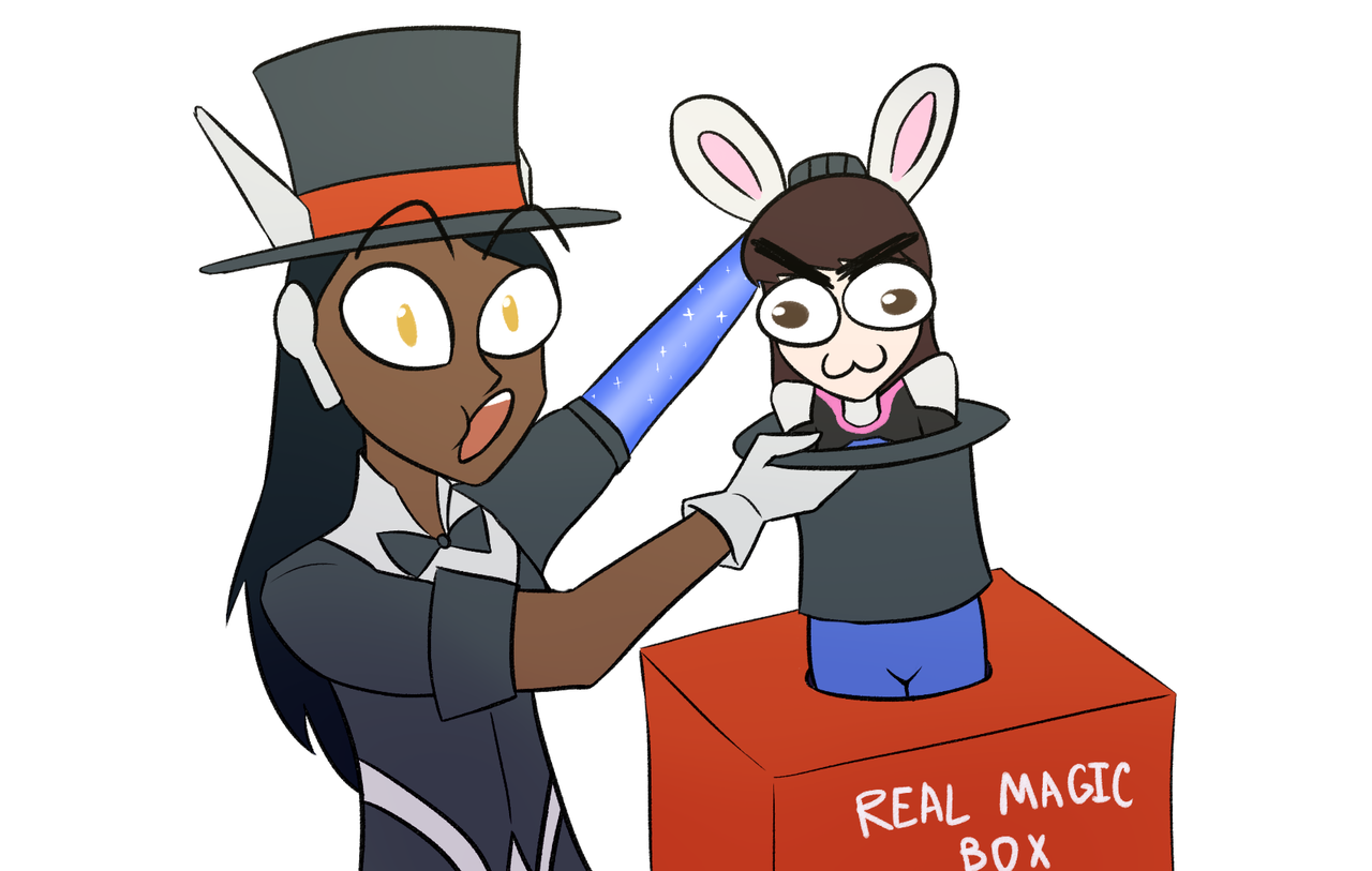 Simetra magic show - Comics, Overwatch, Widowmakerdaily, Widowmaker, Symmetra, Sombra, Tracer, Lucio, Longpost