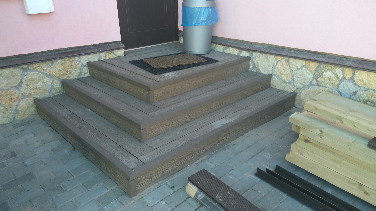 Hedge. Terrace. Step by step paving - My, Terrace, Paving stones, Lawn, Dacha, Landscape design, Saint Petersburg, Longpost