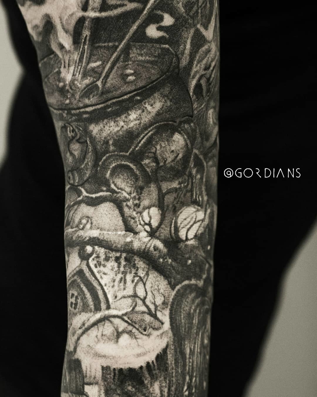 baba yaga - My, Baba Yaga, Tattoo, Longpost, Sleeve, The photo