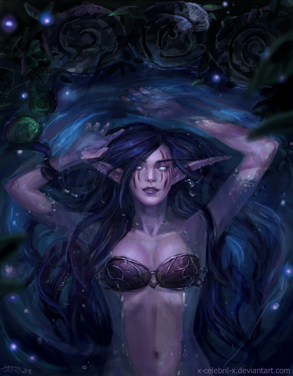 Night Elf - Арт, WOW, Warcraft, Ночные эльфы