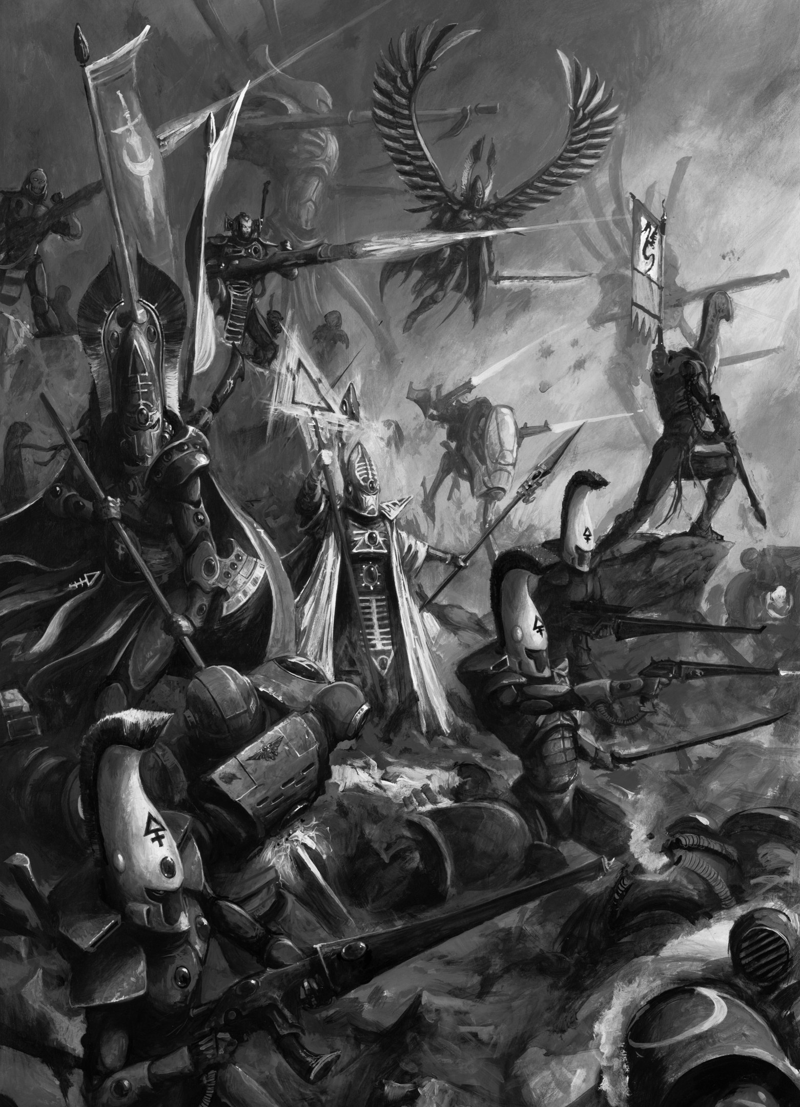 A compilation of old xenos! - Warhammer 40k, Old warhammer, Eldar, Orcs, Tau, Wh Art, Longpost