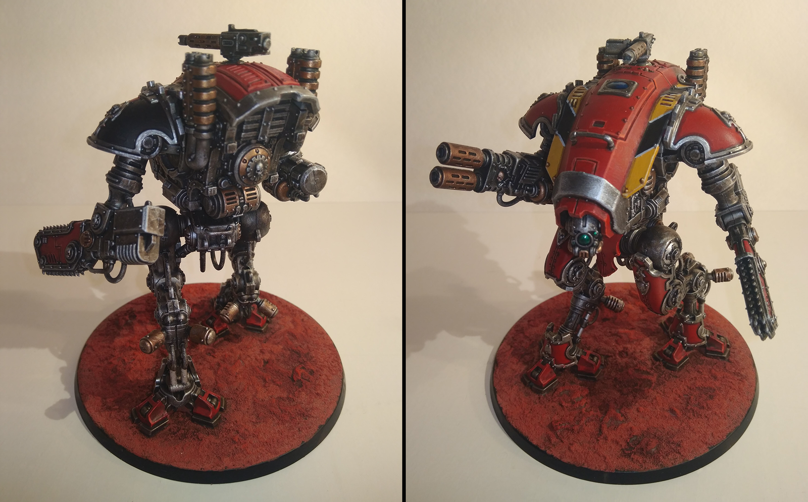 Armiger Warglaive - Моё, Armiger Warglaive, Покраска, Adeptus Mechanicus, Гифка, Длиннопост, Wh miniatures