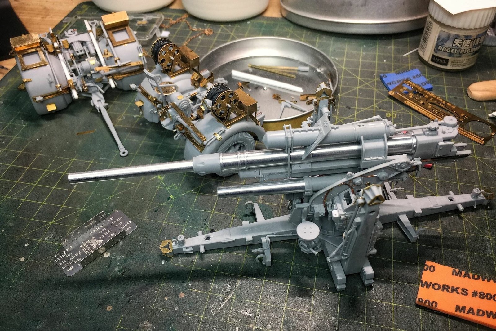 Need more etched parts! - Modeling, Stand modeling, , Antiaircraft gun, A gun, Longpost