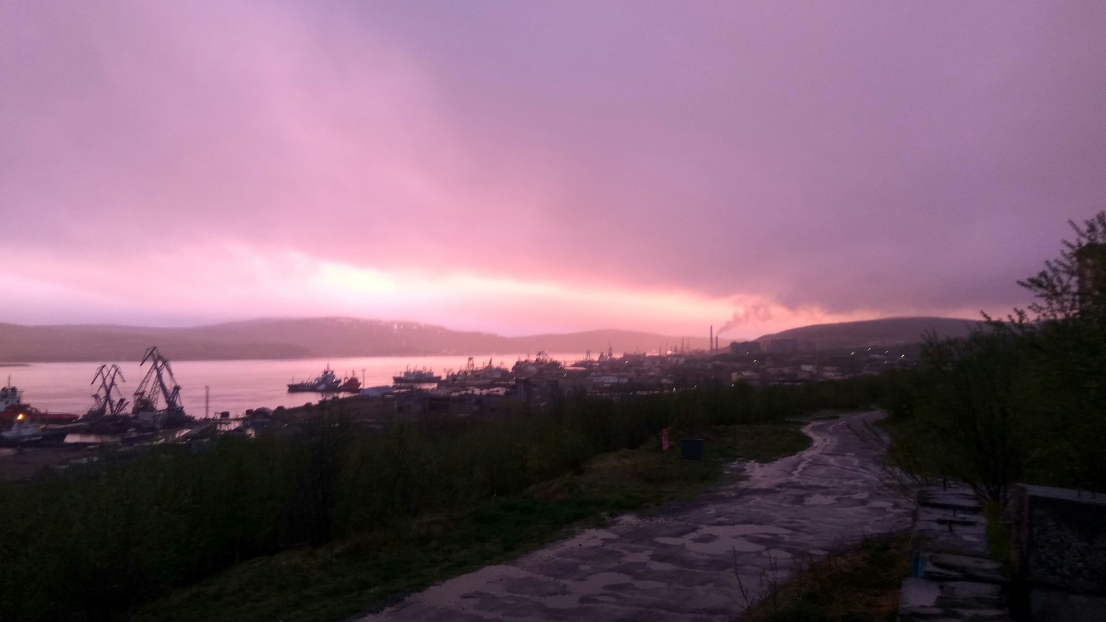 Good night Murmansk. - My, The photo, Murmansk, Village