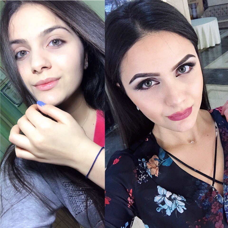 Before and after makeup - Girls, Beautiful girl, Face, It Was-It Was, Makeup, Naturalness, A selection, Longpost