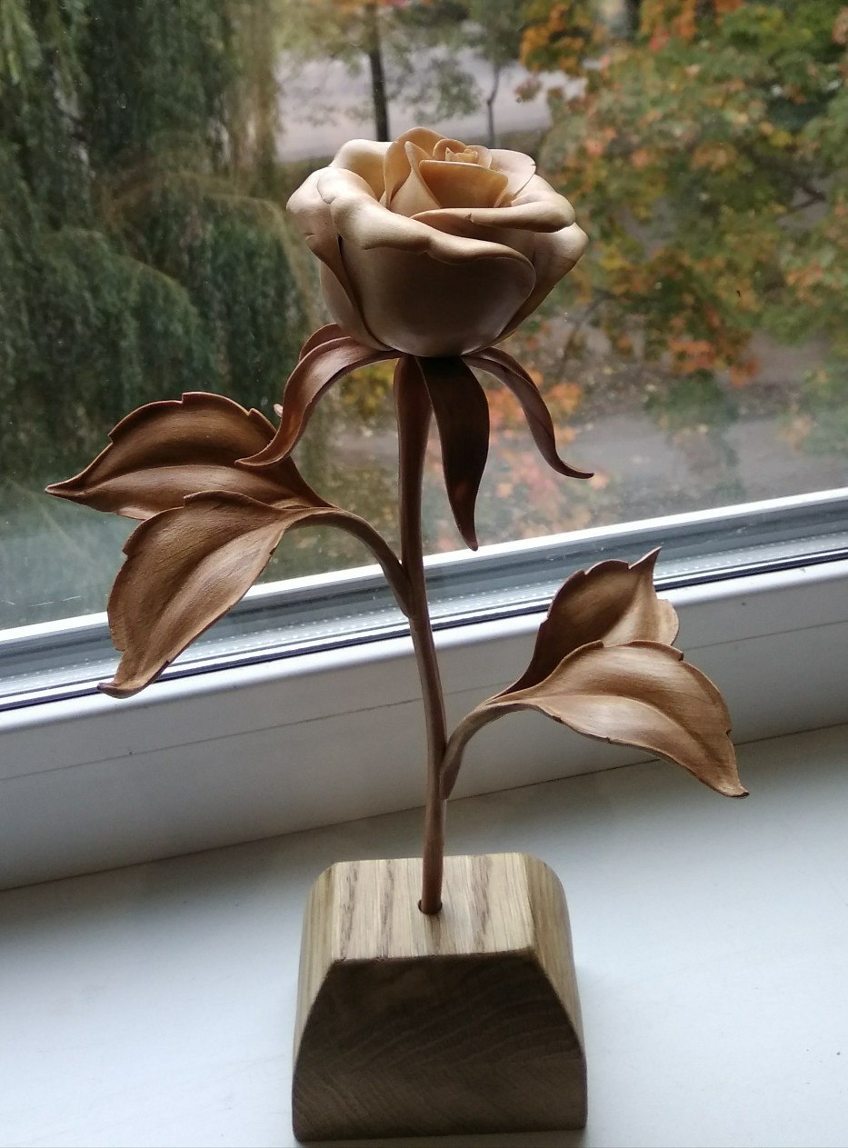 from wood - Wood carving, the Rose, Needlework