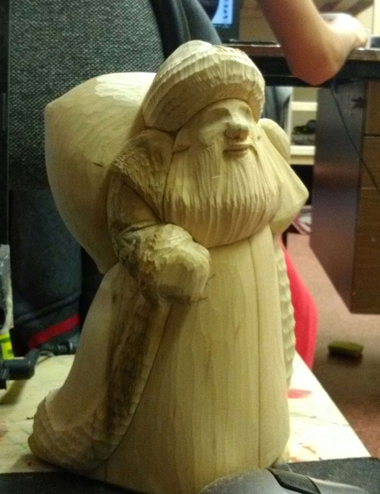 Santa Claus for painting - Wood carving, My, Father Frost, Hobby