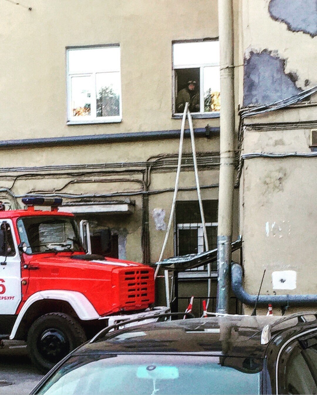 Fire in an apartment building - The strength of the Peekaboo, Communal, Saint Petersburg, Fire safety, Emergency housing, Longpost