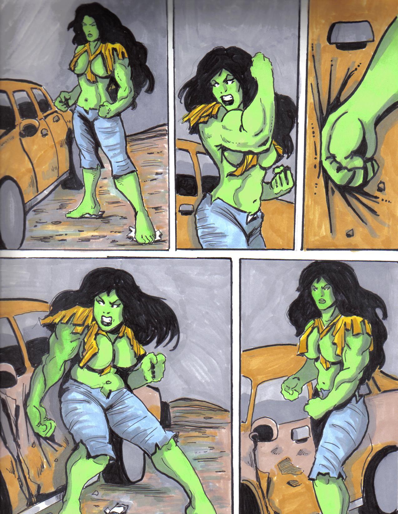 Comic Alternate Reality - Comics, Strong girl, , FMG, Art, She-Hulk, Hulk, , Longpost