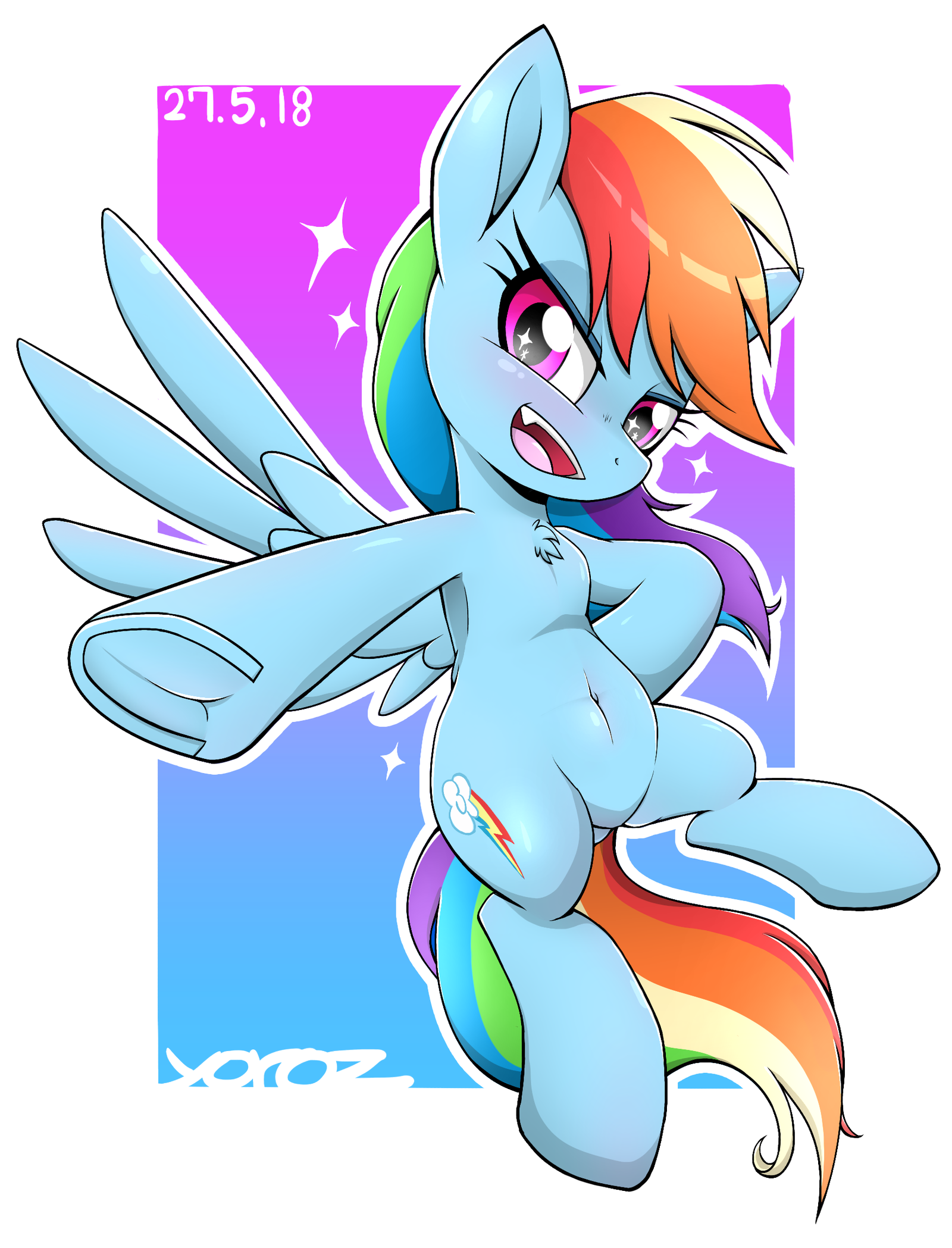 Дэши - My Little Pony, PonyArt, Raindow Dash, Yorozpony