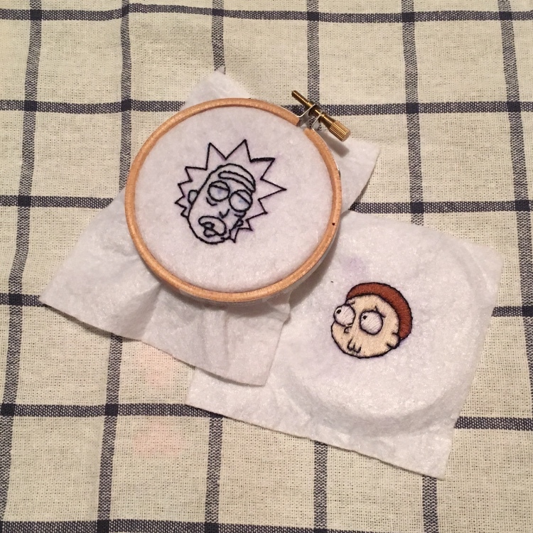 Rick and morty - My, Rick and Morty, Handmade, Embroidery, Needlework