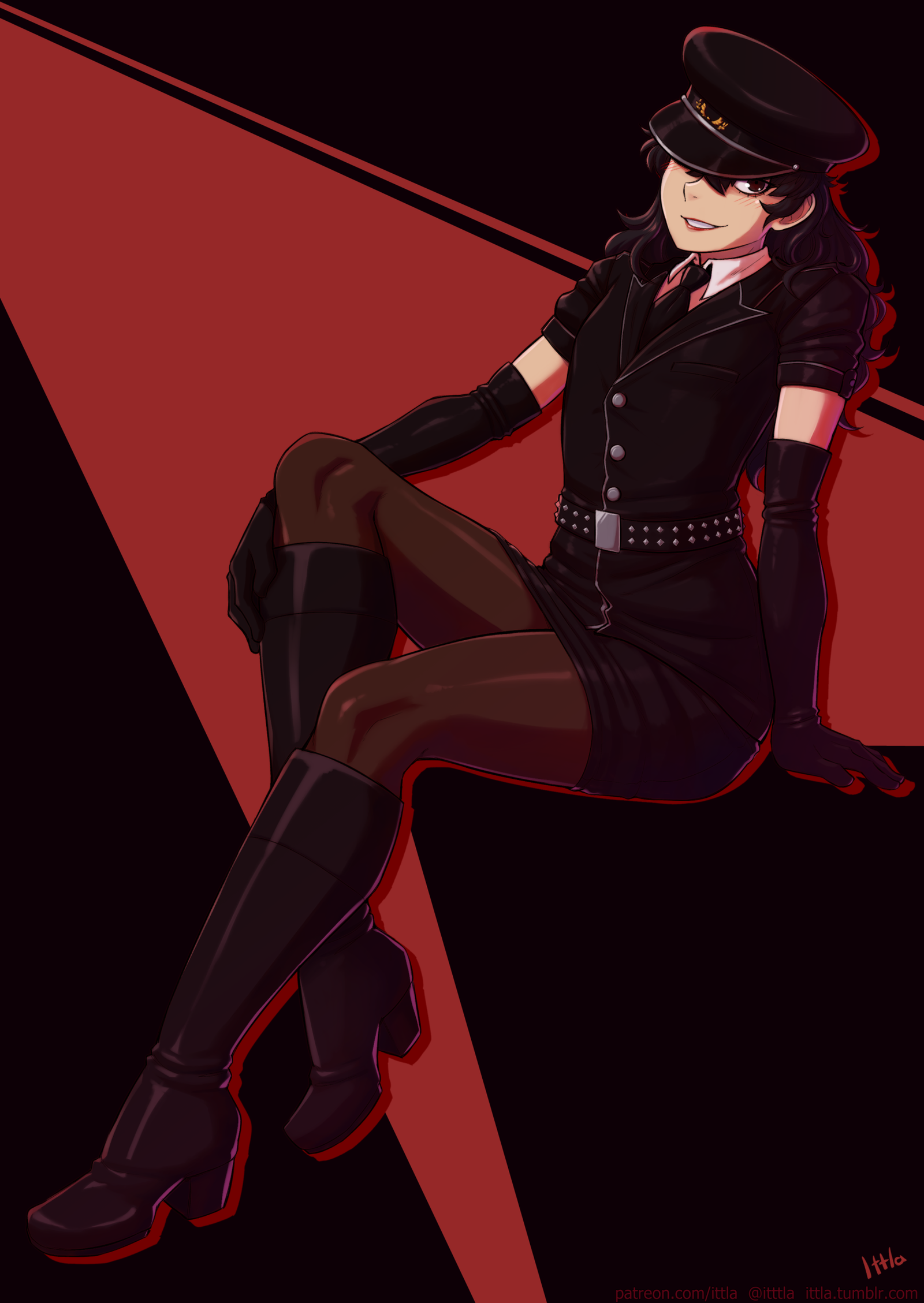 Ren Amamiya - NSFW, Ittla, Persona, Persona 5, Its a trap!, Anime, Anime art, Ren Amamiya, Longpost