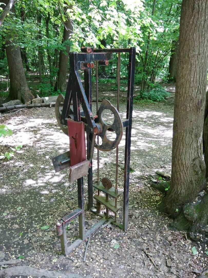 Rocking chair in Golyanovo near Babaevsky pond with iron from the 90s! - Gym, Moscow, 90th, Longpost