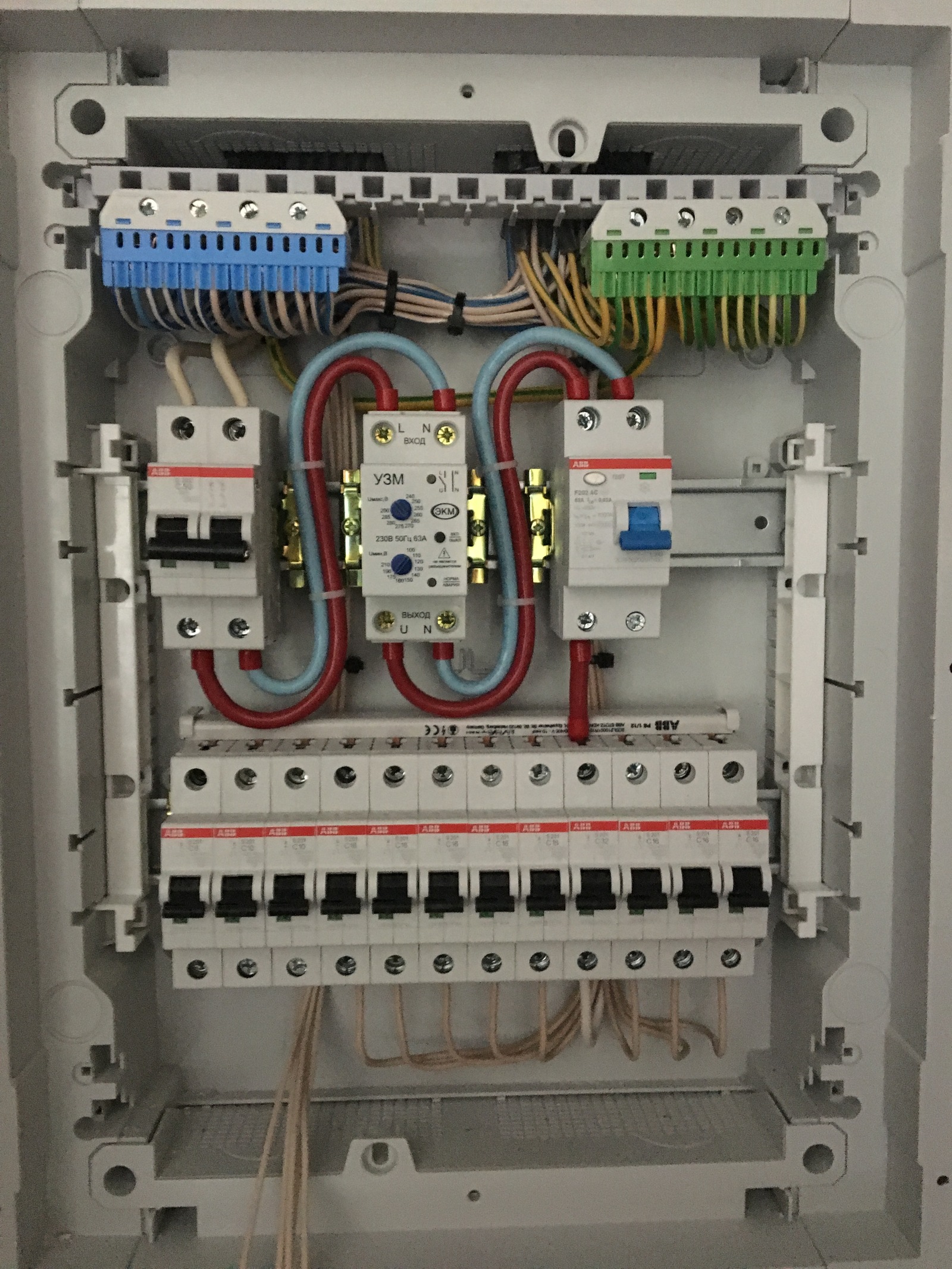 Assembly and connection of the apartment shield (Part 2) - My, Electrician, Longpost, With your own hands, Installation of the switchboard, Wiring