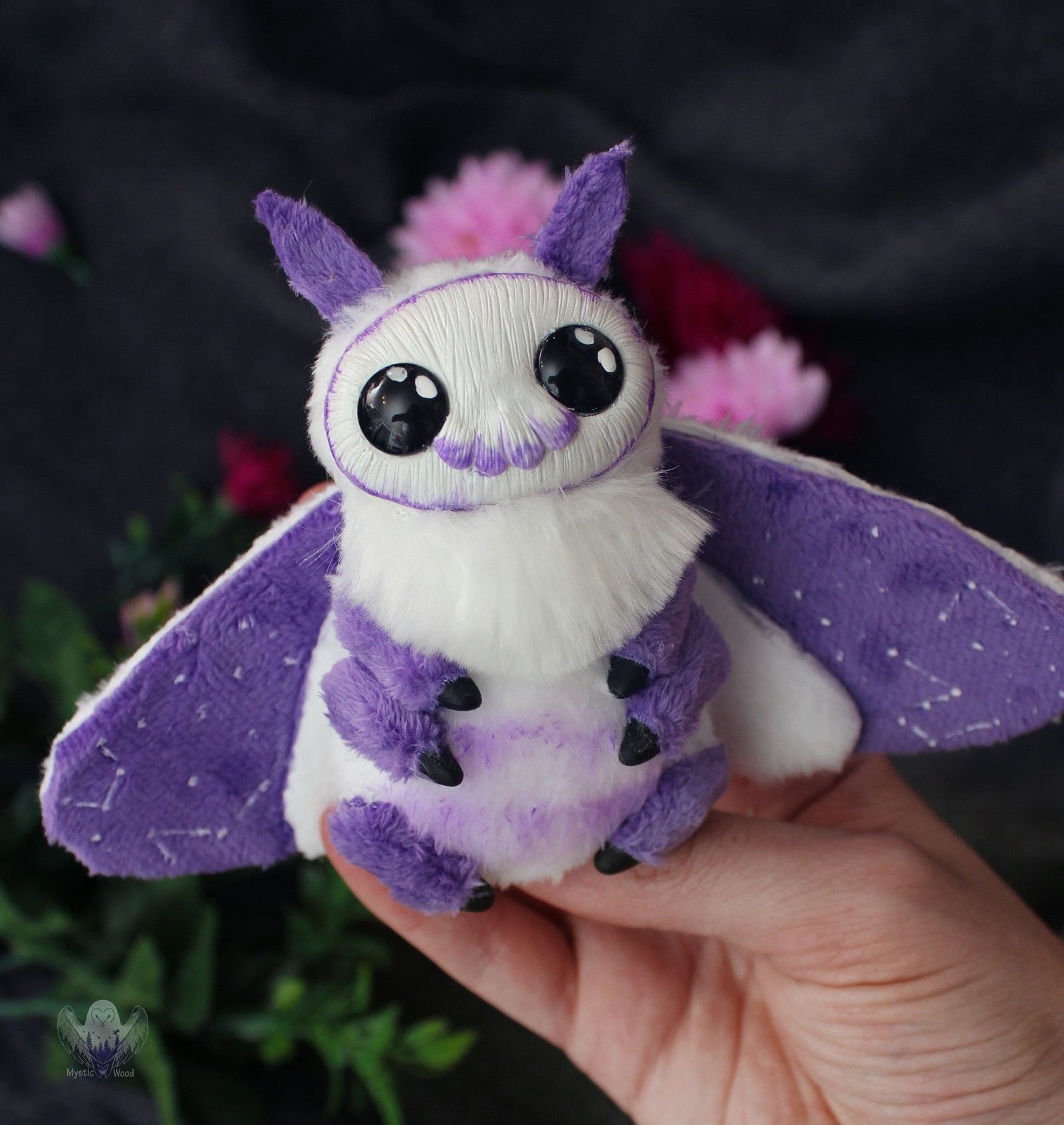 star moth - My, Butterfly, Polymer clay, Handmade, Needlework without process, Longpost