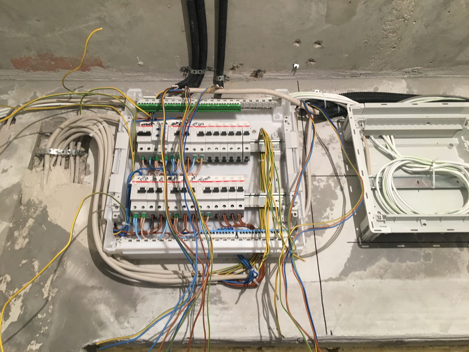 Assembly and connection of the shield in the apartment - My, Electric, Electrical installation, , Longpost