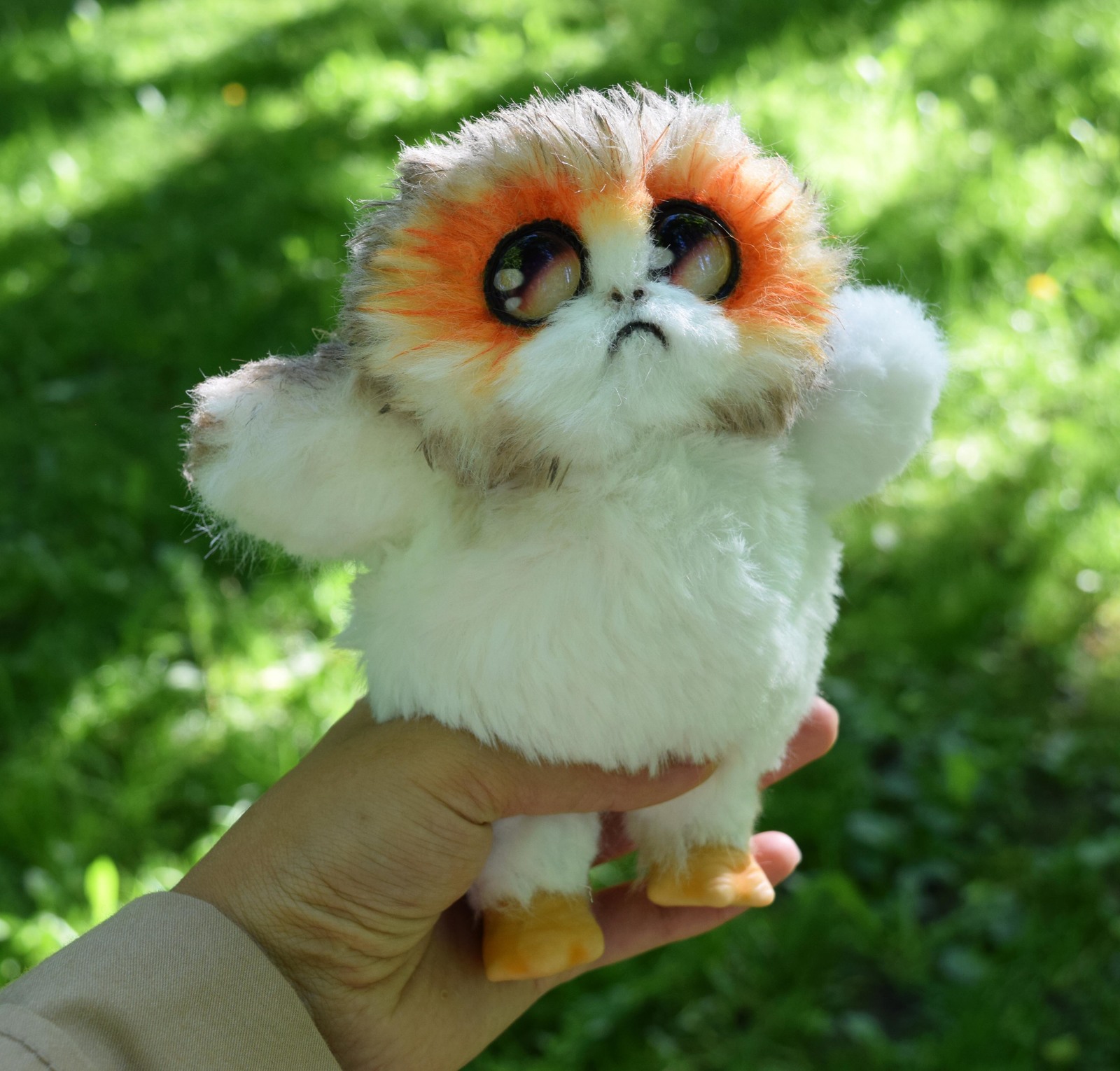 Baby Porg - Моё, Handmade, Мягкая игрушка, Порги, Рукоделие без процесса, Авторская игрушка, Ручная работа, Длиннопост