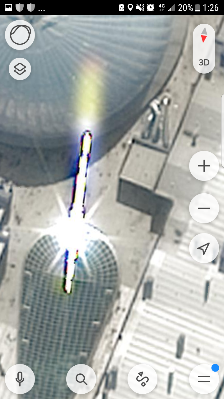 Cigar-shaped sparkling object over Peterland - UFO, Satellite, Aerial photography, Yandex maps, Longpost, Peterland, Saint Petersburg, Glare, Screenshot