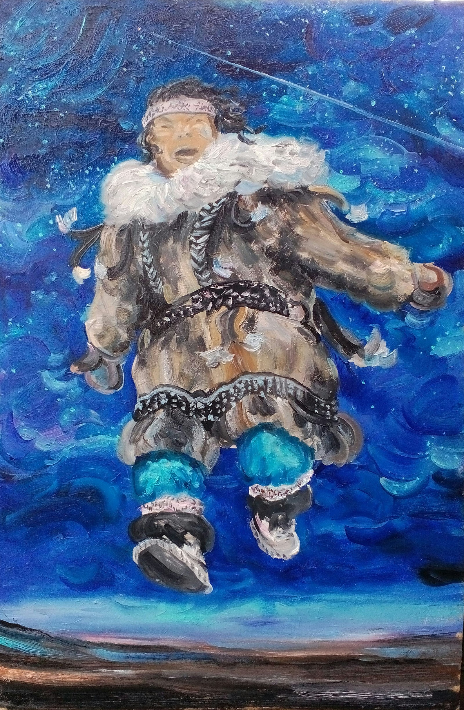 Shaman and Boeing - My, Shaman, Klimov, Painting, Butter, Shamans