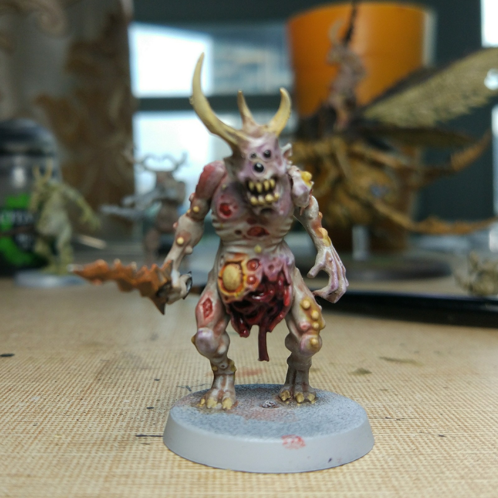 Experiments on Plaguebearers (Pattern No. 3) - My, Wh miniatures, Warhammer 40k, Painting miniatures, Nurgle, Miniature, Longpost